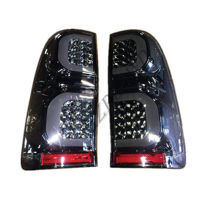 ABS 4x4 Driving Lights Smoked Black LED Tail Light For Hilux Vigo 2012-2014